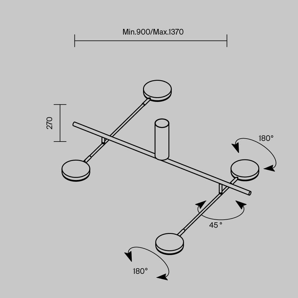 Потолочный светильник Fad 3000К 26Вт в Брянске