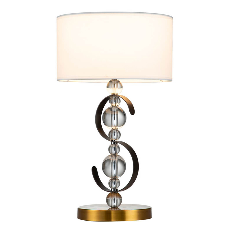 Настольная лампа с Абажуром Annelies Table Lamp Золотой Черный Белый в Брянске | Loft Concept 