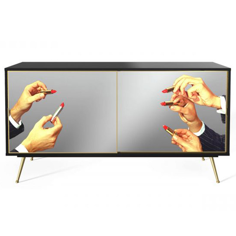 Комод Seletti Cabinet Sliding Door Lipsticks Мульти Черный Золотой Шампань Комод Seletti Cabinet Sliding Door Lipsticks Мульти Черный Золотой Шампань в Брянске | Loft Concept