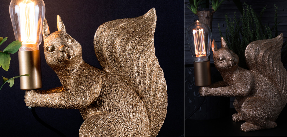 Настольная лампа Piff Table Gold Золотая белка Настольная лампа Piff Table Gold Золотая белка - Loft-Concept в Брянске