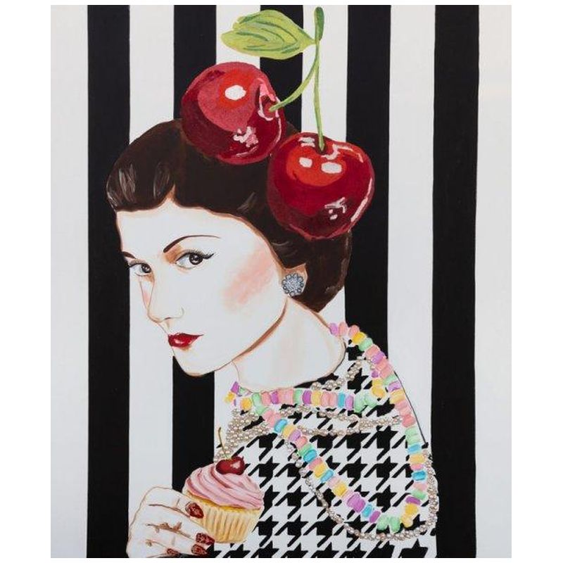Картина Coco Chanel with Cherry Headdress Мульти Картина Coco Chanel with Cherry Headdress Мульти в Брянске | Loft Concept