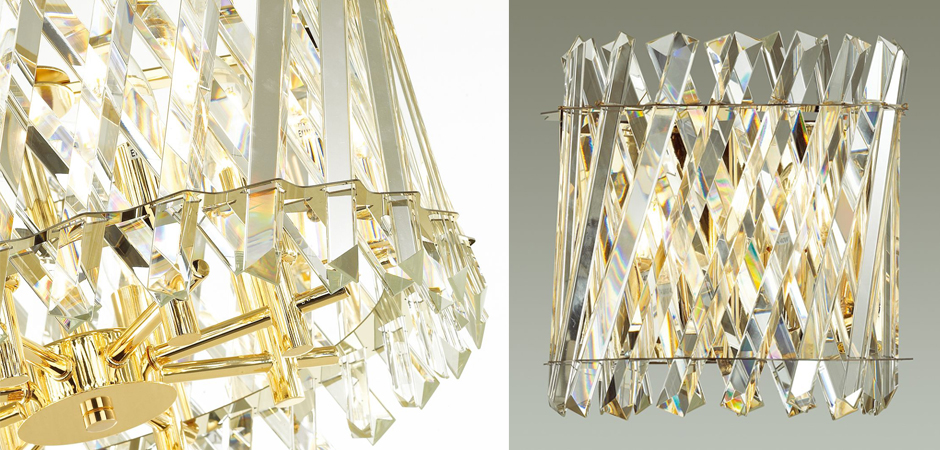 Бра Crystal Crossed Stripes Gold Бра Crystal Crossed Stripes Gold - Loft-Concept в Брянске