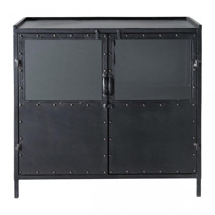 Буфет металлический в стиле Лофт Industrial Vitre Small Buffet Черный Буфет металлический в стиле Лофт Industrial Vitre Small Buffet Черный в Брянске | Loft Concept