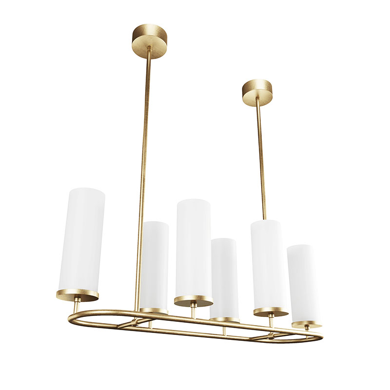Люстра Дизайнерская Candle Holder 6 ламп Латунь Белый Люстра Дизайнерская Candle Holder 6 ламп Латунь Белый в Брянске | Loft Concept
