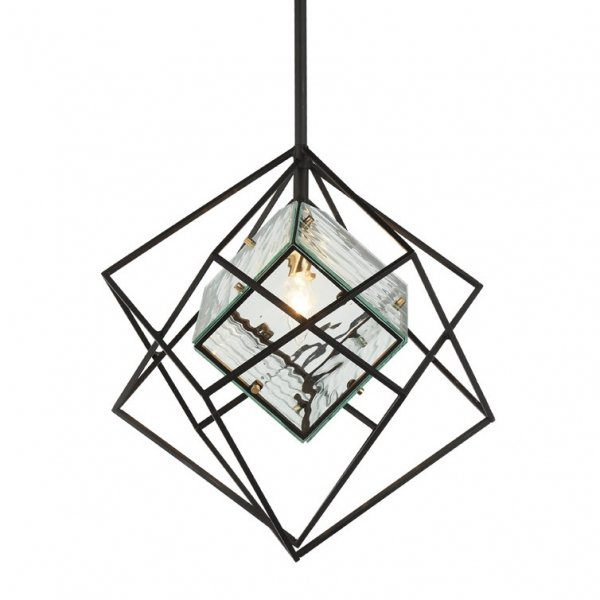 Люстра Glass Cub Pendant 40 Черный Люстра Glass Cub Pendant 40 Черный в Брянске | Loft Concept