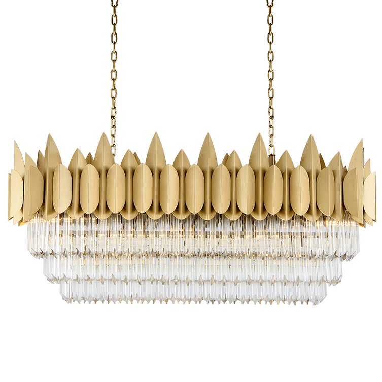 Подвесной светильник KEBO KING CHANDELIER Rectangle Латунь Прозрачное Стекло Подвесной светильник KEBO KING CHANDELIER Rectangle Латунь Прозрачное Стекло в Брянске | Loft Concept