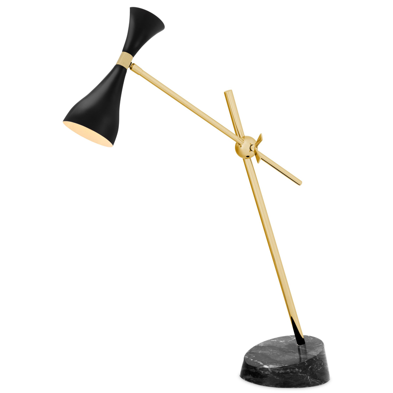 Настольная лампа Eichholtz Desk Lamp Cordero xl Черный Латунь Черный Мрамор Nero Настольная лампа Eichholtz Desk Lamp Cordero xl Черный Латунь Черный Мрамор Nero в Брянске | Loft Concept