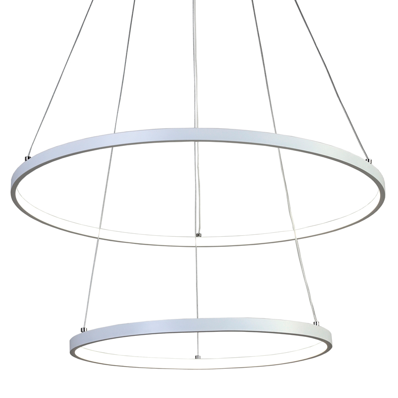 Люстра Ring Horizontal Double white 60+40 Белый Люстра Ring Horizontal Double white 60+40 Белый в Брянске | Loft Concept