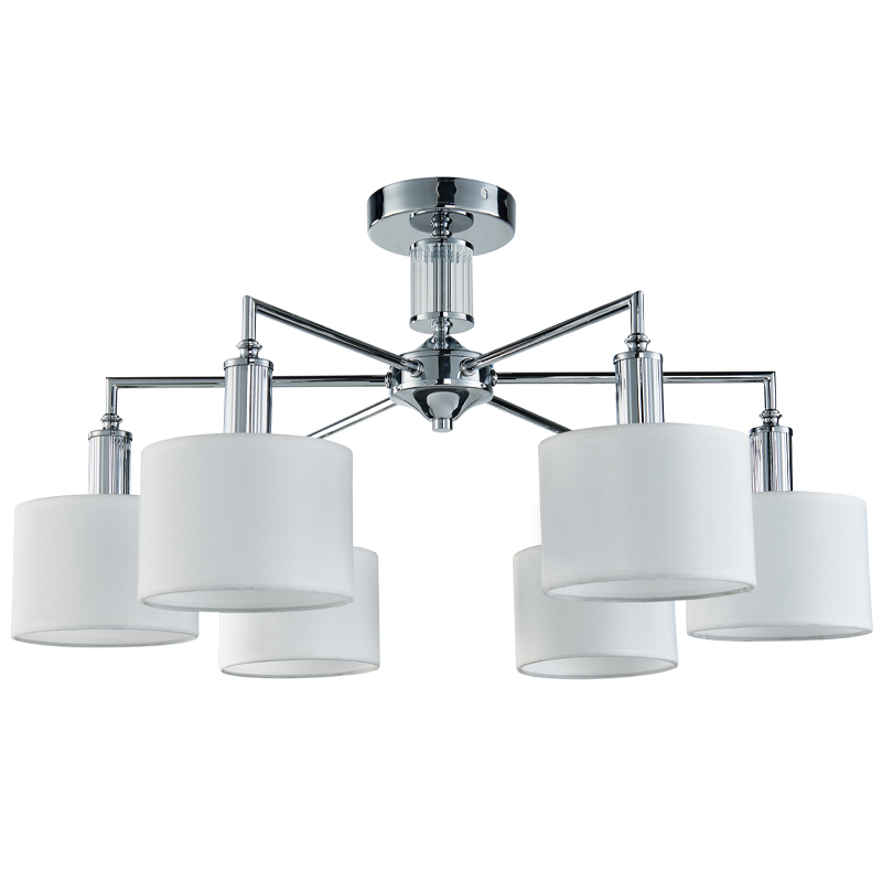 Люстра Laurent Chandelier white 65 Хром Белый Прозрачный Люстра Laurent Chandelier white 65 Хром Белый Прозрачный в Брянске | Loft Concept