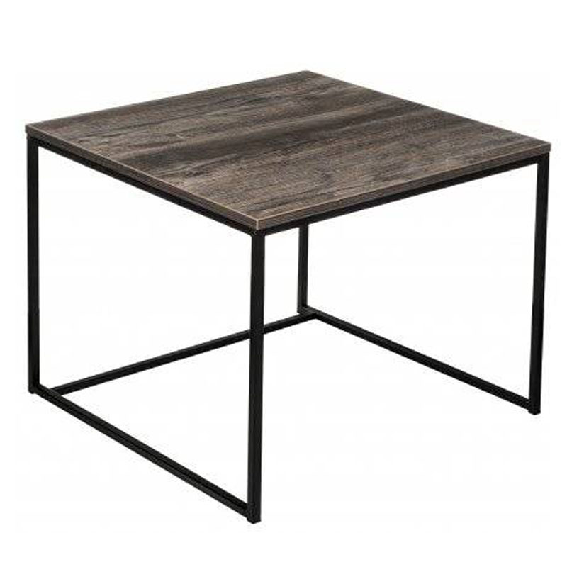 Приставной стол Industrial Oak Natil Side Table Коричневый Черный Приставной стол Industrial Oak Natil Side Table Коричневый Черный в Брянске | Loft Concept