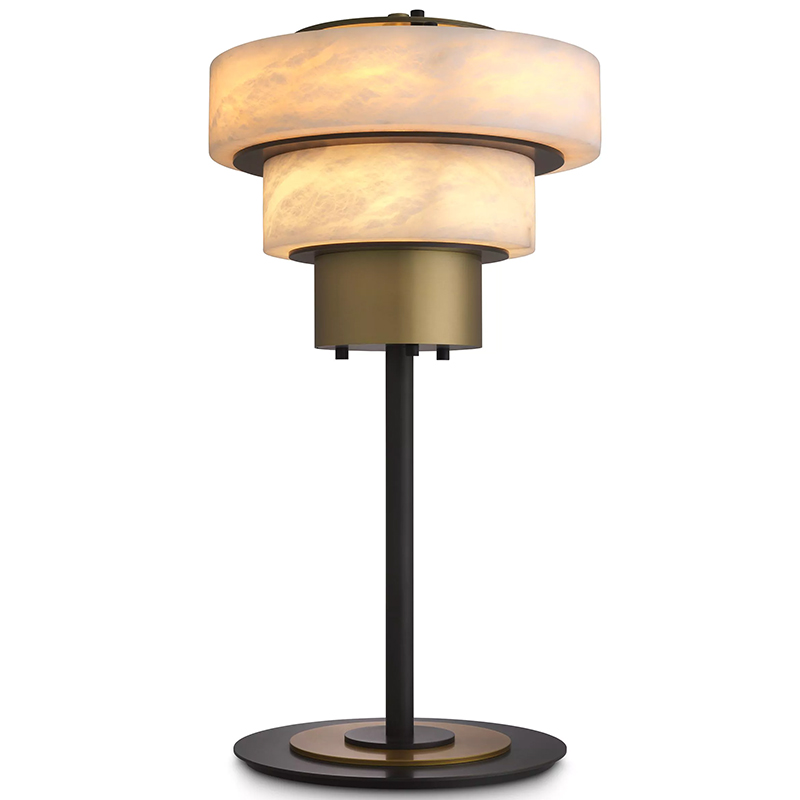 Настольная лампа Eichholtz Table Lamp Zereno Белый Латунь Черный Настольная лампа Eichholtz Table Lamp Zereno Белый Латунь Черный в Брянске | Loft Concept