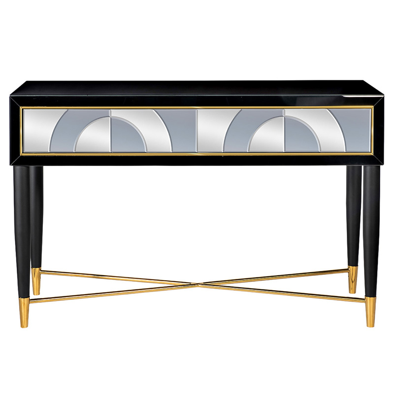 Консоль Camila Mirror Boxes Console Зеркало Золотой Черный Консоль Camila Mirror Boxes Console Зеркало Золотой Черный в Брянске | Loft Concept