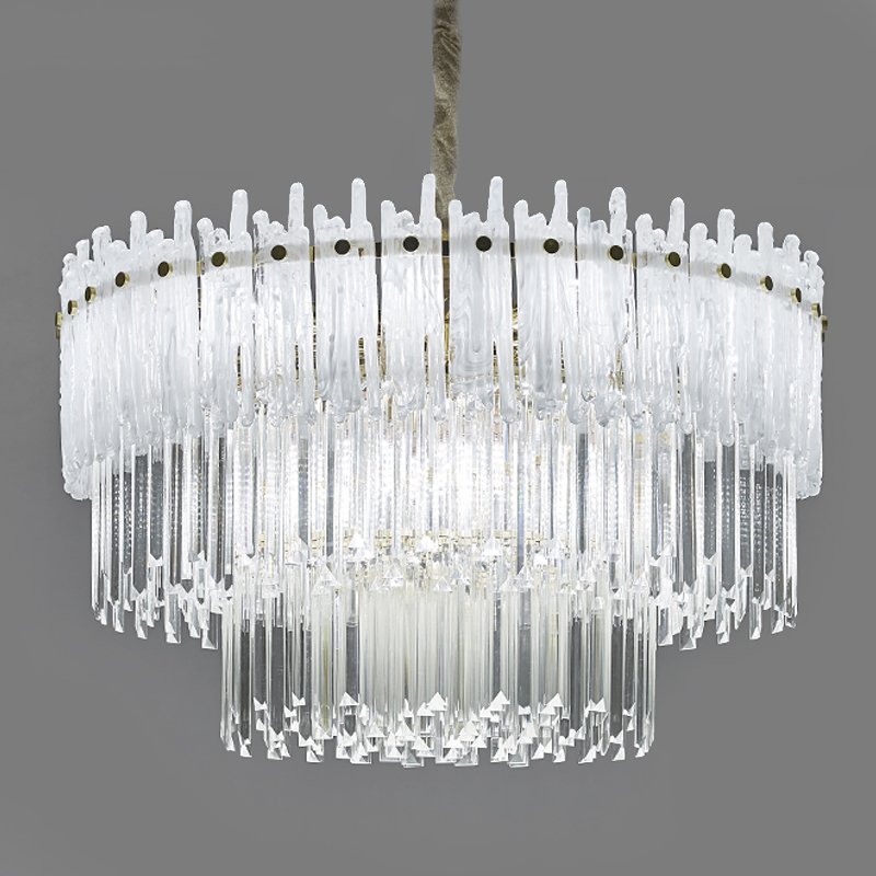 Люстра Murano Glass ICE Chandelier Золотой Белый Прозрачное Стекло Люстра Murano Glass ICE Chandelier Золотой Белый Прозрачное Стекло в Брянске | Loft Concept