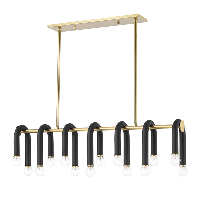Люстра Paulson floppy chandelier gold Черный Золотой Люстра Paulson floppy chandelier gold Черный Золотой в Брянске | Loft Concept