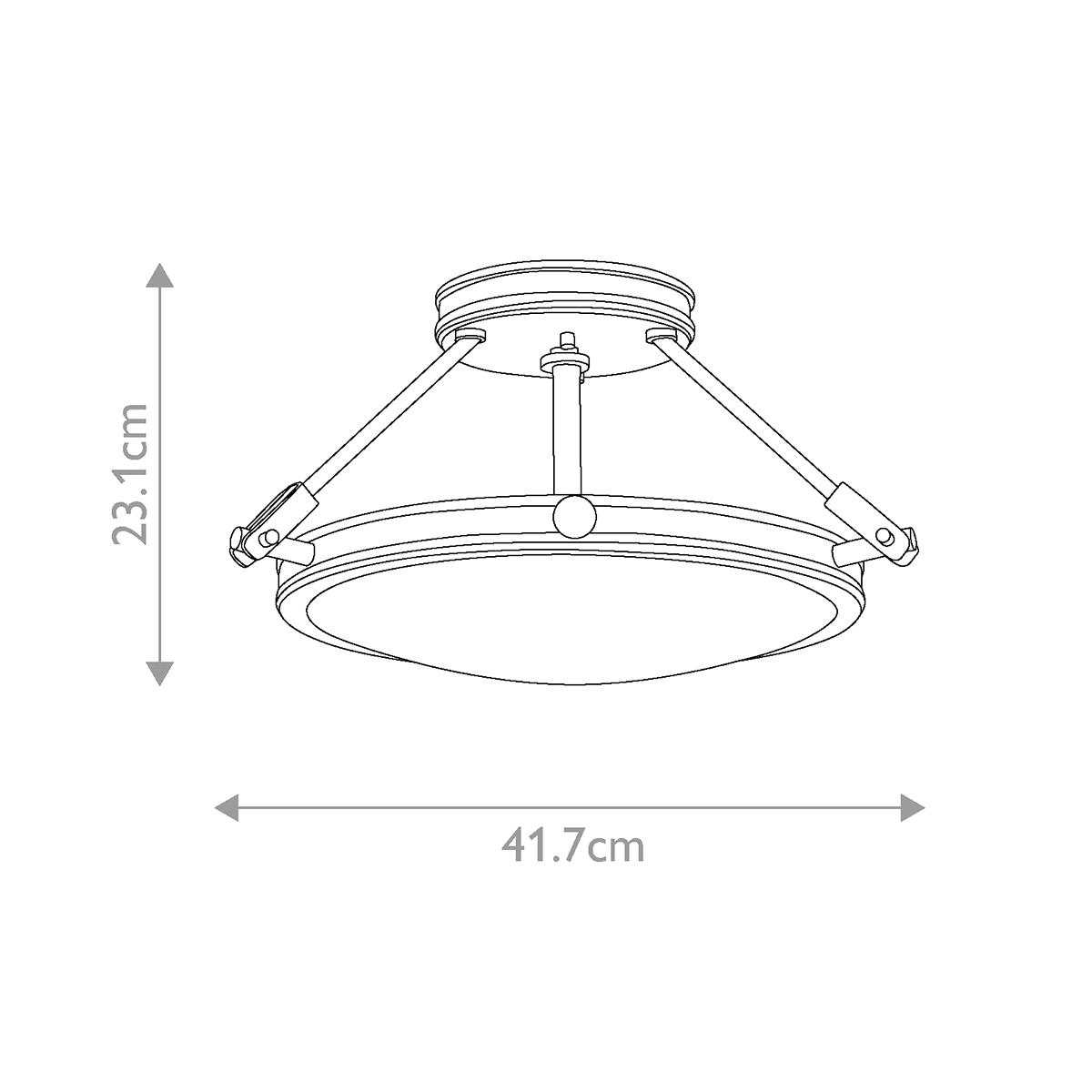 Потолочный светильник цвета латунь с плоским круглым плафоном Hinkley в Брянске