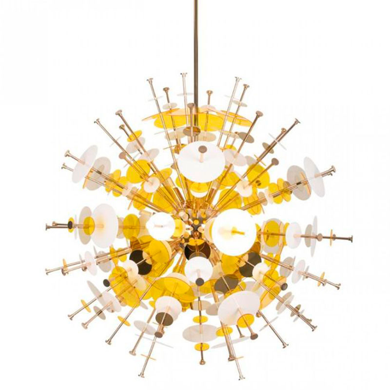 Люстра Dandelion Yellow диаметр 78 Золотой Желтый Белый Люстра Dandelion Yellow диаметр 78 Золотой Желтый Белый в Брянске | Loft Concept