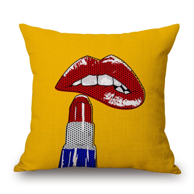 Декоративная подушка Lips Alone Мульти Декоративная подушка Lips Alone Мульти в Брянске | Loft Concept