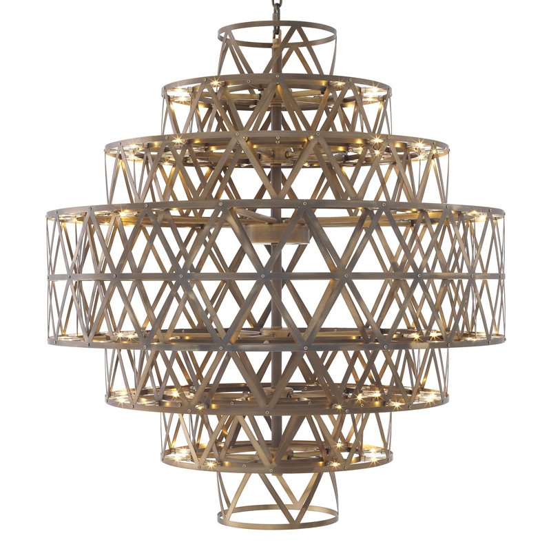 Люстра Eichholtz Chandelier Clinton brass Латунь Античная полированная Люстра Eichholtz Chandelier Clinton brass Латунь Античная полированная в Брянске | Loft Concept