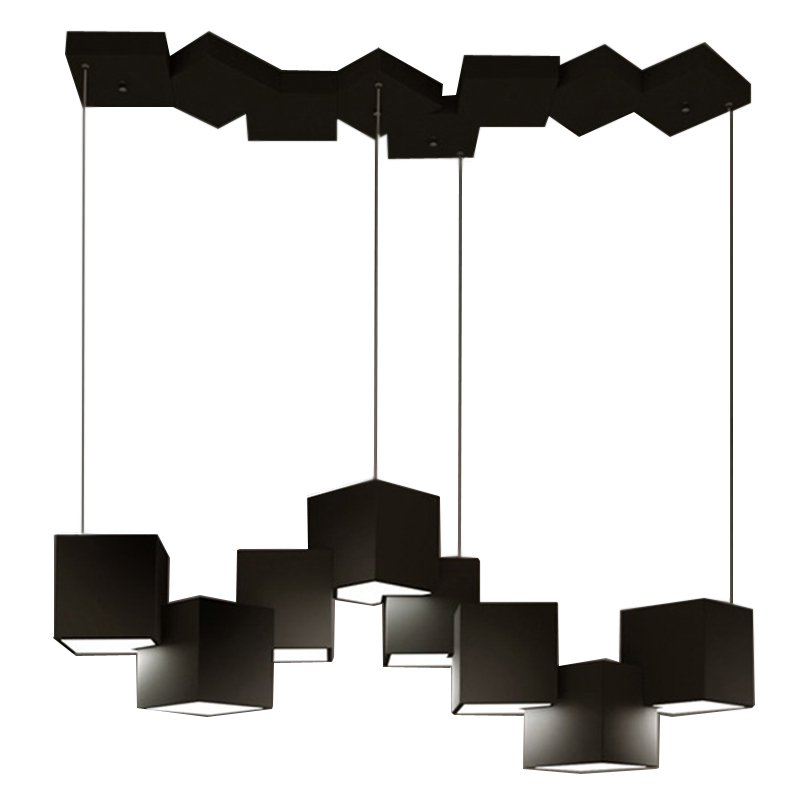 Дизайнерский светодиодный светильник Черный Eight Squares Lamp Черный Дизайнерский светодиодный светильник Черный Eight Squares Lamp Черный в Брянске | Loft Concept