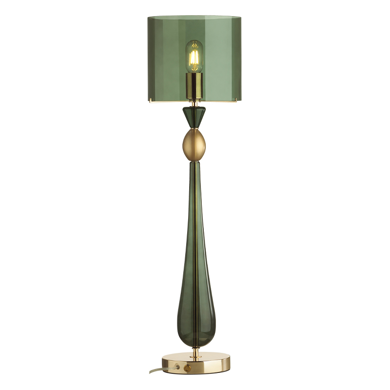 Настольная лампа Roser Green Table Lamp Зеленый Золотой Настольная лампа Roser Green Table Lamp Зеленый Золотой в Брянске | Loft Concept