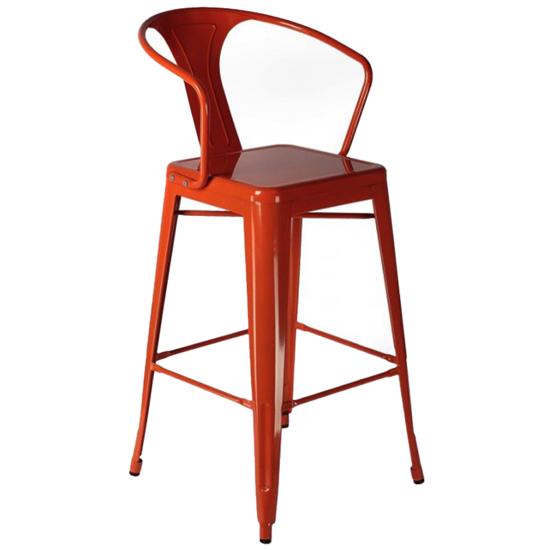Барный стул Tolix Bar Stool 75 Armchair Backed Черный Оранжевый Красный Желтый Белый Барный стул Tolix Bar Stool 75 Armchair Backed Черный Оранжевый Красный Желтый Белый в Брянске | Loft Concept