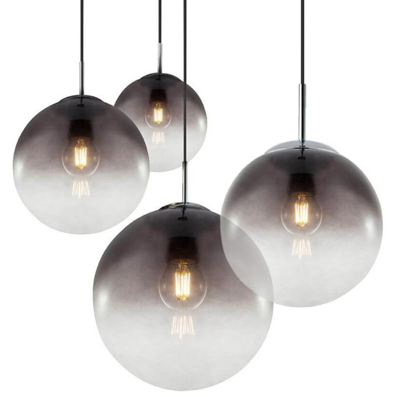 Светильник Ball Sunrise Pendant lamp smok 1 плафон Стекло Смок Хром Светильник Ball Sunrise Pendant lamp smok 1 плафон Стекло Смок Хром в Брянске | Loft Concept