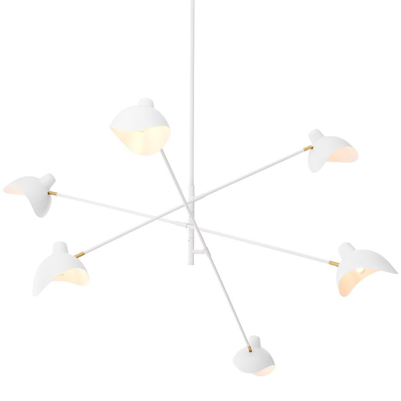 Люстра Eichholtz Chandelier Meryll White Латунь Античная полированная Белый Люстра Eichholtz Chandelier Meryll White Латунь Античная полированная Белый в Брянске | Loft Concept