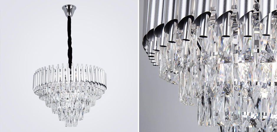 Круглая многоярусная люстра Empire Crystal Silver Круглая многоярусная люстра Empire Crystal Silver - Loft-Concept в Брянске