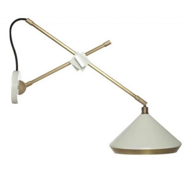 Бра Bert Frank SHEAR SHEAR WALL LIGHT Белый Белый Золотой в Брянске | Loft Concept 