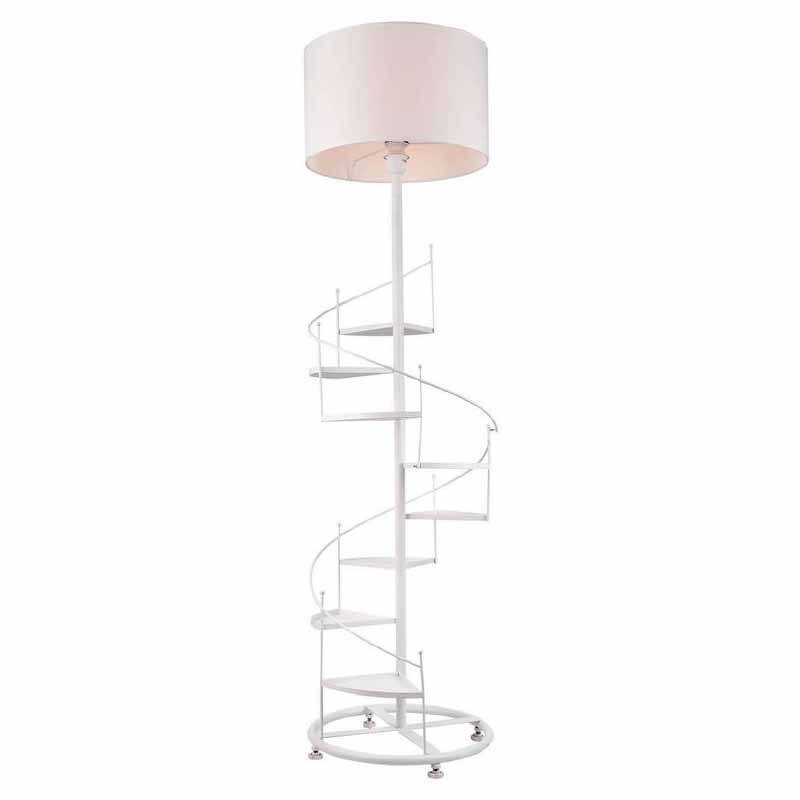 Торшер Spiral Staircase Floor Lamp White Белый Торшер Spiral Staircase Floor Lamp White Белый в Брянске | Loft Concept