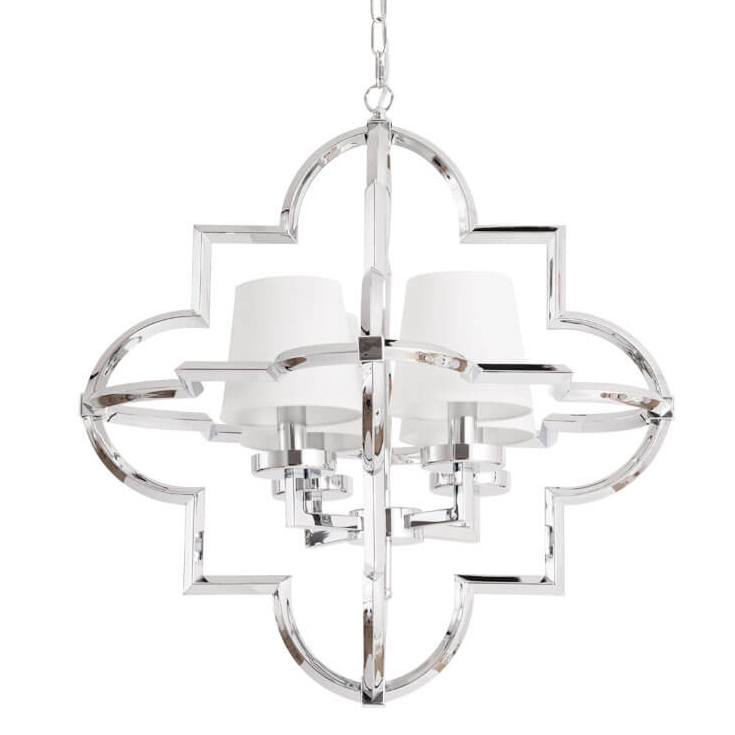 Люстра Lantern Rhombus Chromium Хром Белый Люстра Lantern Rhombus Chromium Хром Белый в Брянске | Loft Concept