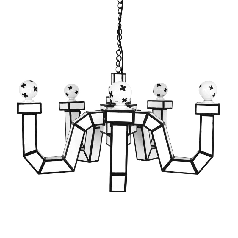 Люстра Seletti Cut & Paste Белый Черный Люстра Seletti Cut & Paste Белый Черный в Брянске | Loft Concept