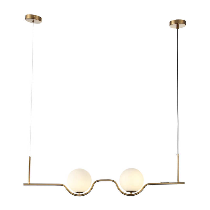 Люстра B.LUX C Ball Linear Латунь Белое матовое стекло Люстра B.LUX C Ball Linear Латунь Белое матовое стекло в Брянске | Loft Concept