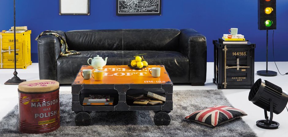 Тумбочка морской контейнер CARLINGUE Sea Container yellow - Loft-Concept в Брянске