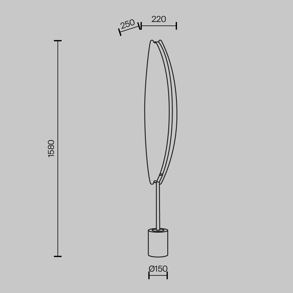 Напольный торшер светодионый Breeze 3000К 33Вт в Брянске