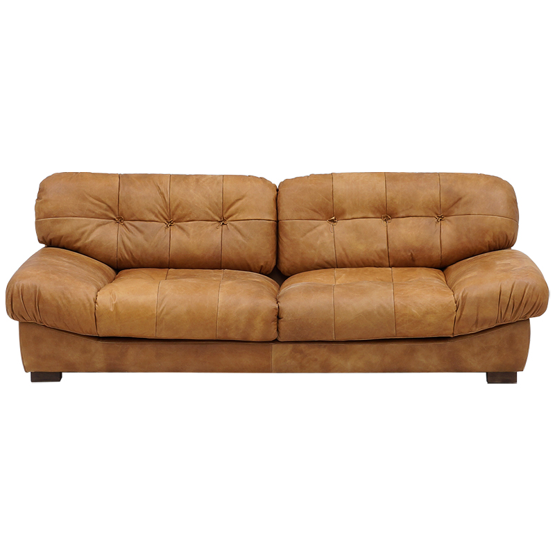Диван кожаный Harlan Leather Sofa Коричневый Диван кожаный Harlan Leather Sofa Коричневый в Брянске | Loft Concept