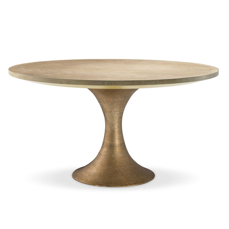 Обеденный стол Eichholtz DINING TABLE MELCHIOR ROUND brass Латунь Обеденный стол Eichholtz DINING TABLE MELCHIOR ROUND brass Латунь в Брянске | Loft Concept
