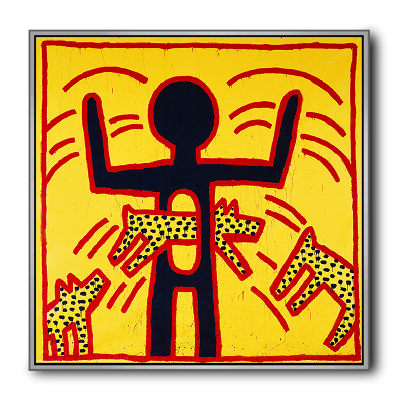 Постер Keith Haring 9 Черный Красный Желтый Постер Keith Haring 9 Черный Красный Желтый в Брянске | Loft Concept