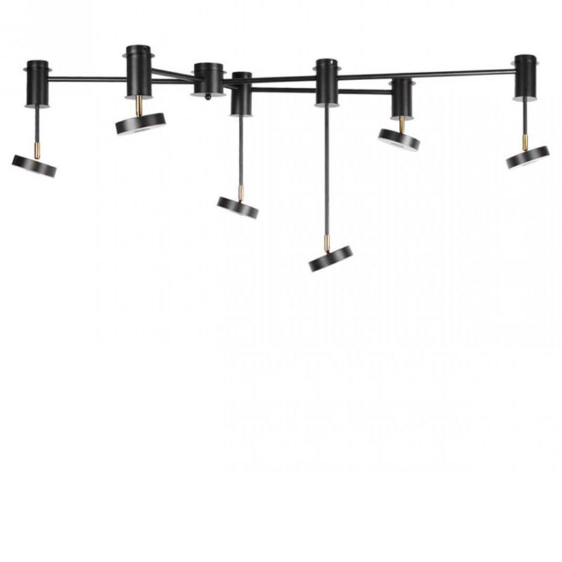 Светильник потолочный Flexible soffits черный 6 плафонов Черный Светильник потолочный Flexible soffits черный 6 плафонов Черный в Брянске | Loft Concept