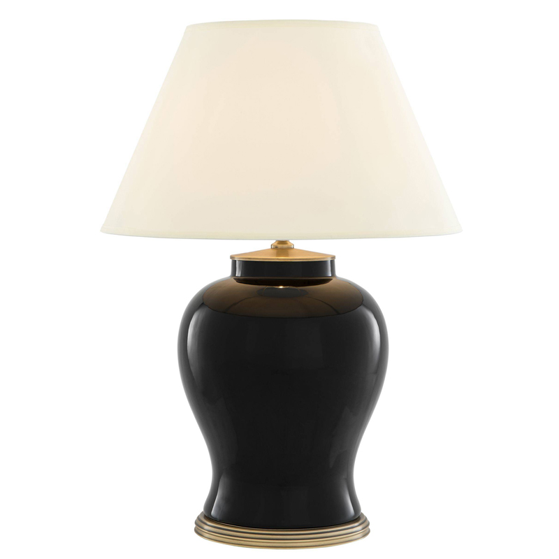 Настольная лампа Eichholtz Table Lamp Mundon Белый Черный Латунь Античная полированная Настольная лампа Eichholtz Table Lamp Mundon Белый Черный Латунь Античная полированная в Брянске | Loft Concept