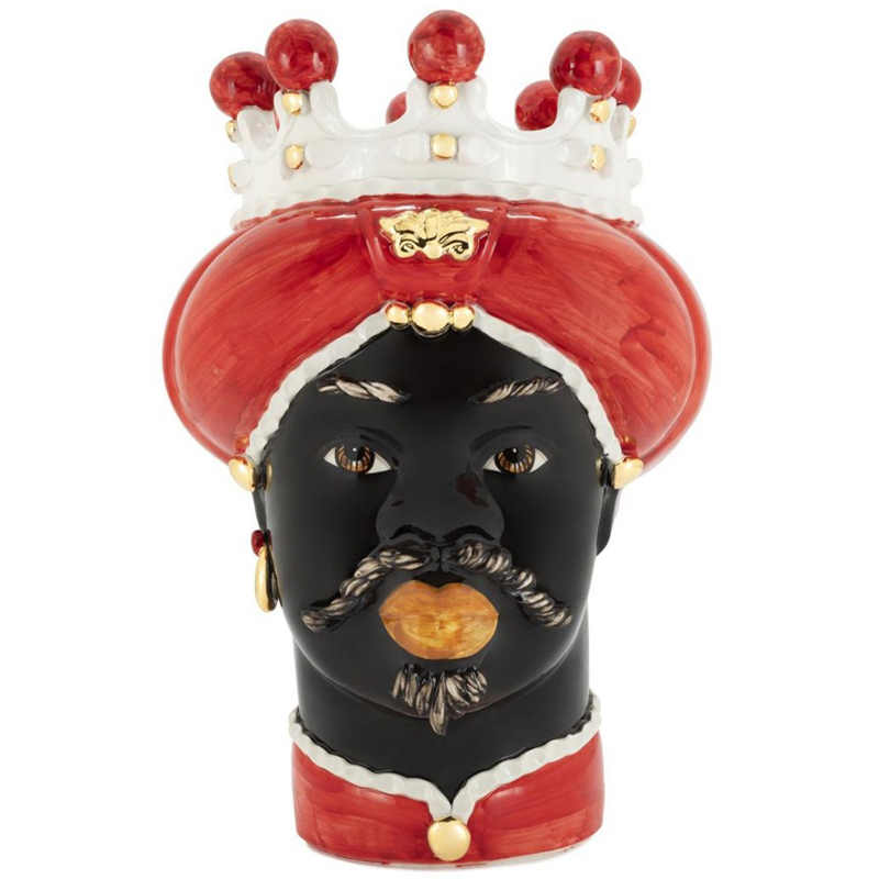 Ваза Vase Moro Man Medium New Red Gold Красный Черный Белый Золотой Ваза Vase Moro Man Medium New Red Gold Красный Черный Белый Золотой в Брянске | Loft Concept