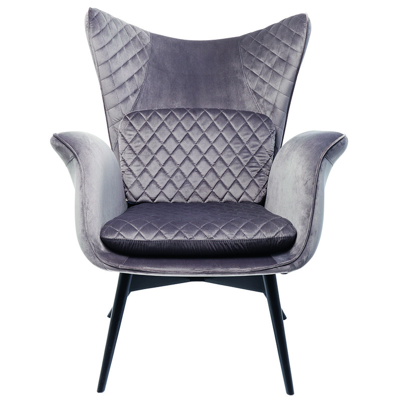 Кресло Gray Velvet Throne Серый Кресло Gray Velvet Throne Серый в Брянске | Loft Concept