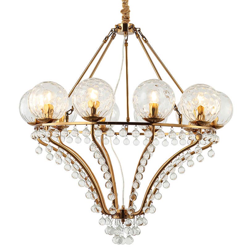 Люстра Melaine Chandelier gold Золотой Прозрачный (Transparent) Люстра Melaine Chandelier gold Золотой Прозрачный (Transparent) в Брянске | Loft Concept