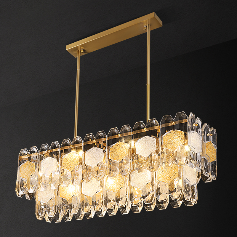 Люстра Oswalda Linear Chandelier Золотой Люстра Oswalda Linear Chandelier Золотой в Брянске | Loft Concept