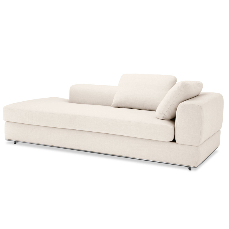 Кушетка Eichholtz Sofa Canyon Right Молочный Нержавеющая сталь Кушетка Eichholtz Sofa Canyon Right Молочный Нержавеющая сталь в Брянске | Loft Concept