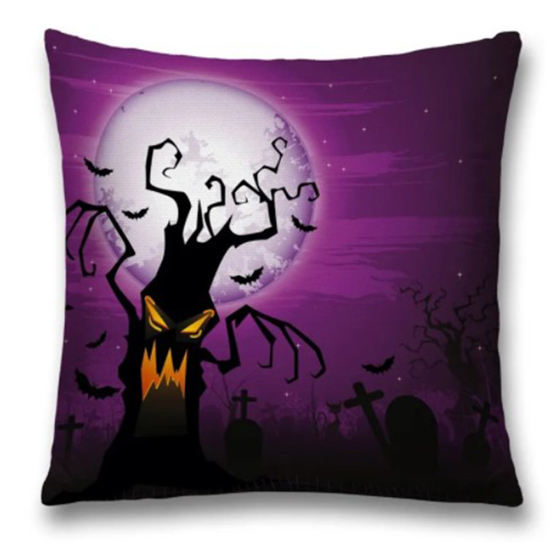 Подушка Halloween Terrible Tree Черный Пурпурно-фиолетовый Подушка Halloween Terrible Tree Черный Пурпурно-фиолетовый в Брянске | Loft Concept