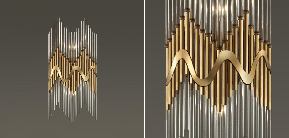 Бра Bronze Pipes стеклянное Бра Bronze Pipes стеклянное - Loft-Concept в Брянске