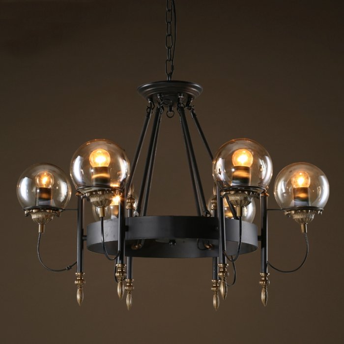Люстра Globe Trenger Chandelier 6 Черный Люстра Globe Trenger Chandelier 6 Черный в Брянске | Loft Concept