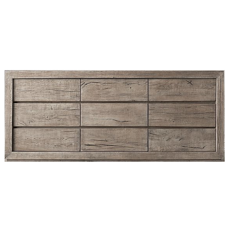 RH RECLAIMED RUSSIAN OAK Комод из дуба 9 ящиков Gray oak Серый Дуб RH RECLAIMED RUSSIAN OAK Комод из дуба 9 ящиков Gray oak Серый Дуб в Брянске | Loft Concept