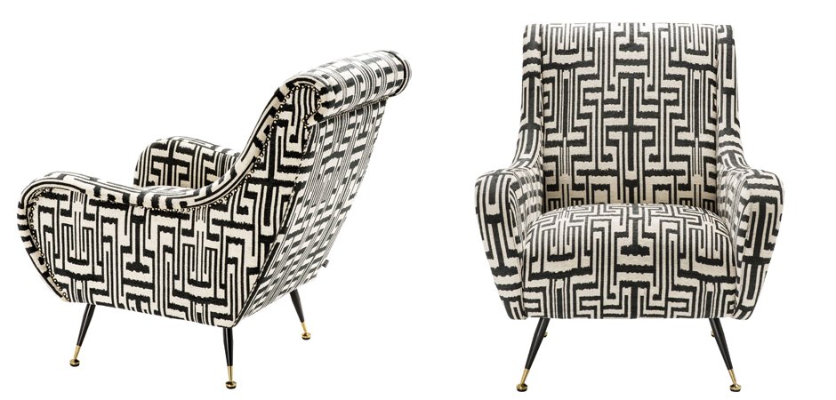 Кресло Eichholtz Chair Giardino Ozbek Black Кресло Eichholtz Chair Giardino Ozbek Black - Loft-Concept в Брянске